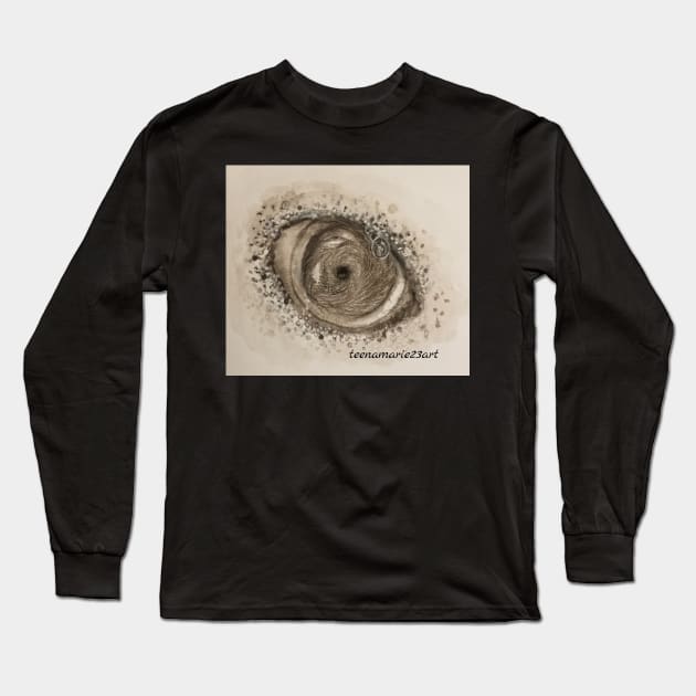 Eye Drain Long Sleeve T-Shirt by teenamarie23art